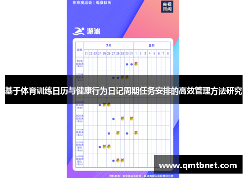 基于体育训练日历与健康行为日记周期任务安排的高效管理方法研究